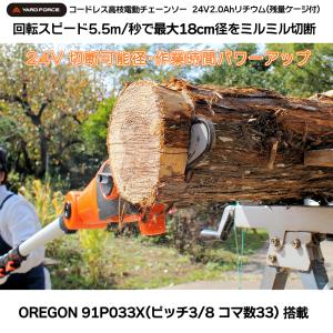 チェーンソー 24Vコードレス 高枝電動チェー...の詳細画像1