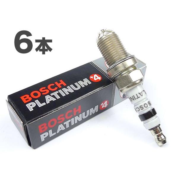 BOSCH ベンツ W210 W140 W124 W202プラチナプラグ/プラチナム+4 4極 6本...