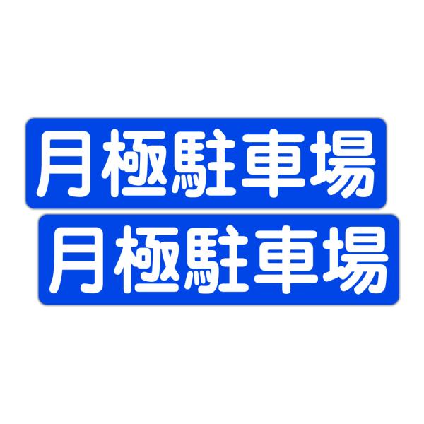 粗面に直接貼れる 強粘着 駐車場用ステッカー 月極駐車場 ３００Ｘ７５ミリ ヨコ型 ２枚組