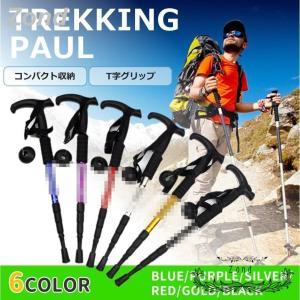 トレッキングポール ウォーキングポール 登山 ストック ステッキ杖 軽量 2本セット 2-TKP｜protectshop