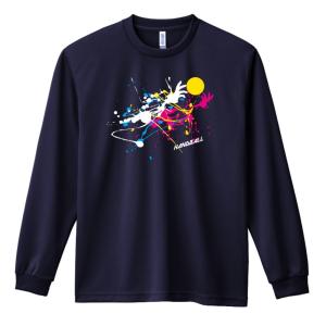 ハンドボール 長袖Tシャツ ペンキアートな HANDBALL 標準サイズ