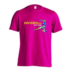 ハンドボール Tシャツ ウェア 半袖 ポリゴンスタイルなシルエットの HANDBALL 160以下 練習着 (プロテッジ)｜proteggi