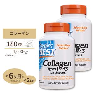 [2個セット] ベスト コラーゲン タイプ1＆3 180粒 Doctor's BEST（ドクターズベスト）｜proteinusa