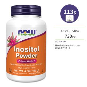 ナウフーズ イノシトール パウダー 113g (4oz) NOW Foods INOSITOL PURE PWD サプリメント ビタミンB群 代謝 粉末｜proteinusa