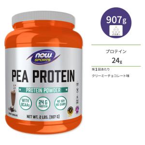 ナウフーズ ピープロテイン えんどう豆由来プロテイン パウダー 907g クリーミーチョコレート味 NOW Foods PEA PROTEIN CHOCOLATE 2 LBS｜proteinusa