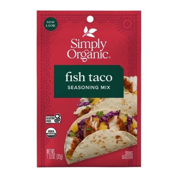 シンプリーオーガニック フィッシュタコスシーズニングミックス 32g Simply Organic ...
