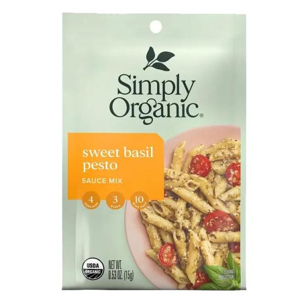 Simply Organic Sweet Basil Pesto Seasoning Mix 0.5...