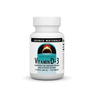 ソースナチュラルズ ビタミンD3 400IU 100粒 Source Naturals Vitamin D-3 400 IU 100 Tablet 【お取り寄せ お取り寄せ