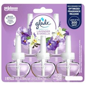 グレード プラグイン 香り付きオイル 交換用 エアフレッシュナー ラベンダー バニラ 100ml 5個 Glade PlugIns Scented Oil 5 お取り寄せ