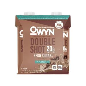 オウィン ダブルショット プロテインコーヒー モカラテ 330mL 4本入 OWYN Double Shot 20g Protein Coffee Shakes お取り寄せ