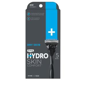 シック ハイドロ スキンコンフォート ドライスキン メンズ替刃式カミソリ 5枚刃 本体1本 替刃2個 Schick Hydro 5-Blade Skin Com お取り寄せ