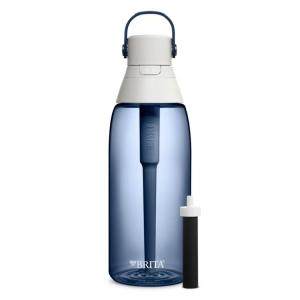お取り寄せ ブリタ プレミアム プラスチック 浄水ウォーターボトル ナイトスカイ 1.1L ストロー付き Brita 36oz Premium Plastic