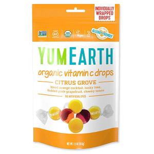 ビタミン Cドロップス 3.3oz ( 93.5 g ) Yum Earth (ヤムアース) ビタミンC / キャンディー / おやつ / こども / 個包装｜proteinusa