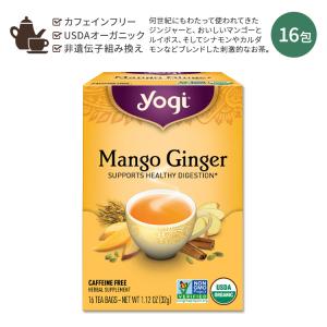 ヨギティー マンゴー・ジンジャー ハーブティー 16包 32g (1.12oz) Yogi Tea Mango Ginger Tea ジンジャーティー ハーバルティー ティーバッグ｜proteinusa