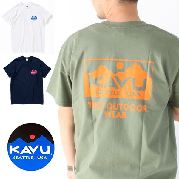 KAVU Tシャツ 半袖 メンズ レディース KAVU TRUE LOGO TEE 半袖 フェス キ...