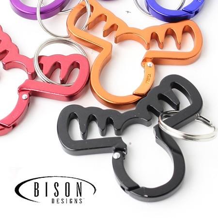 キーホルダー カラビナフック キャンプ BISON DESIGNS バイソンデザインズ MOOSE ...