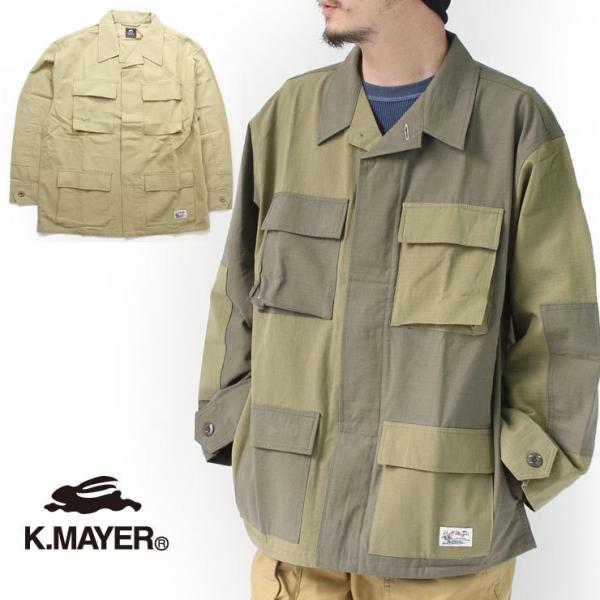 爆買 / クリフメイヤー ジャケット メンズ  KRIFF MAYER リップストップ ボタンダウン...
