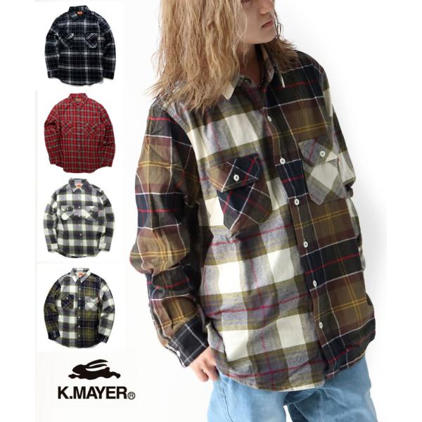 KRIFF MAYER クリフメイヤー ビエラチェック長袖シャツ 2516300 ユニセックス 綿1...