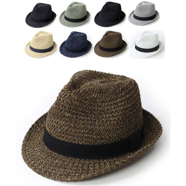 折りたたみ可能 Regnuu 麦わら帽子 中折れハット 大きいサイズ UVカット アウトドア 軽量 ...