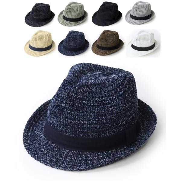 折りたたみ可能 Regnuu 麦わら帽子 中折れハット 大きいサイズ UVカット アウトドア 軽量 ...