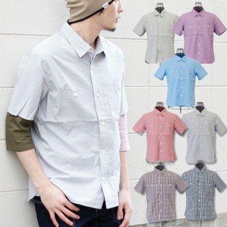 シャツ 半袖 メンズ folie ショートスリーブワークポケットシャツ