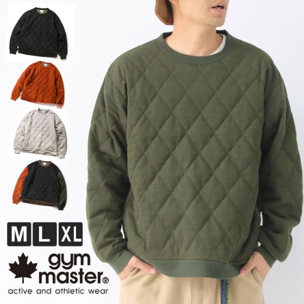 キルティングジャケット メンズ ジムマスター キルティングワッフルクルーネック gym master...