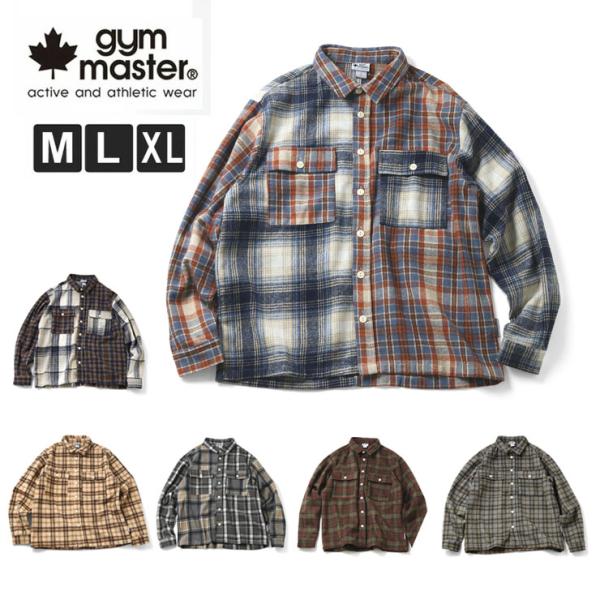 ジムマスター ネルシャツ メンズ 長袖 厚手 gym master ヘビーネルシャツ g433756...