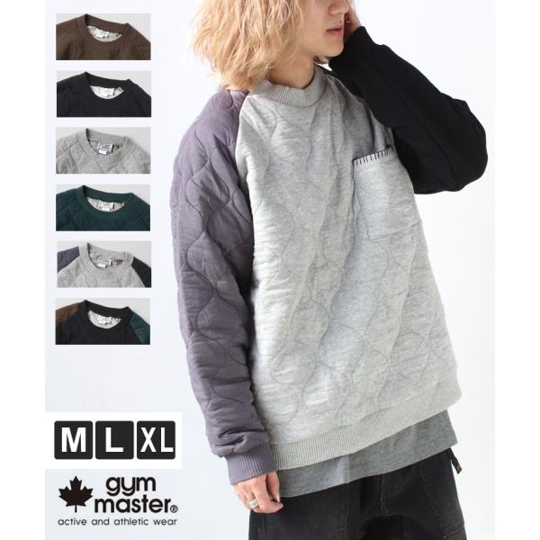 ジムマスター キルティング gym master ウェーブ キルト クルーネック メンズ レディース...