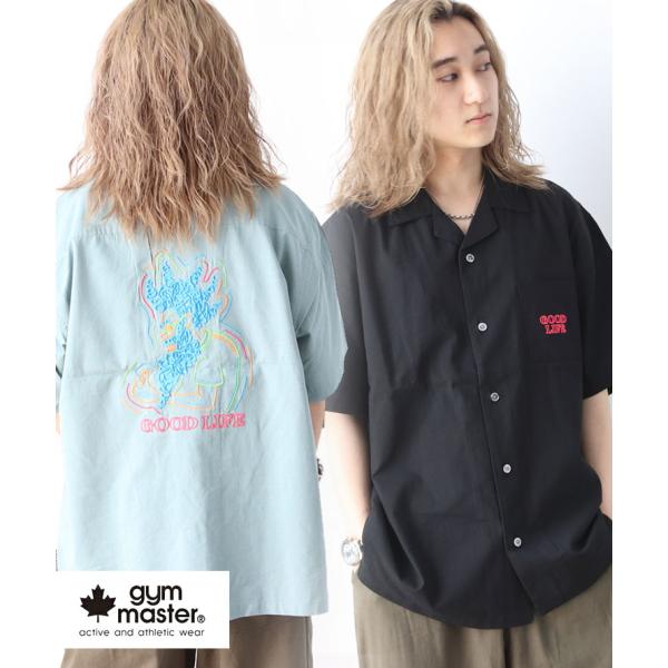 爆買 刺繍シャツ メンズ 半袖 ジムマスター 大きいサイズ レディース gym master G52...