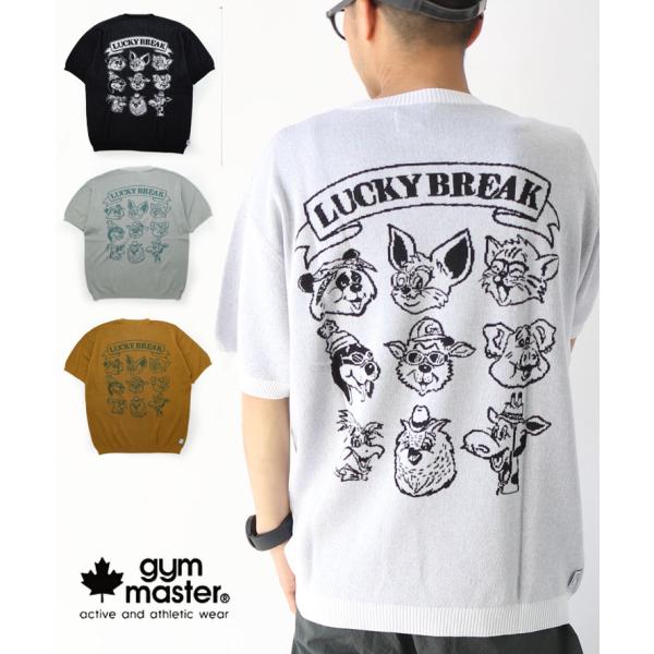 gym master ジムマスター ジャガードニットLuckyBreakTee tシャツ 半袖 メン...
