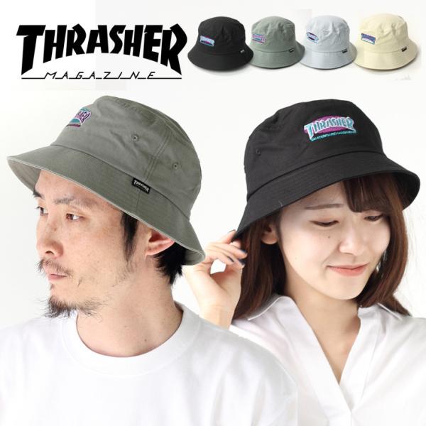 バケットハット 帽子 スラッシャー ハット THRASHER MAG LOGO ウォッシュツイル バ...