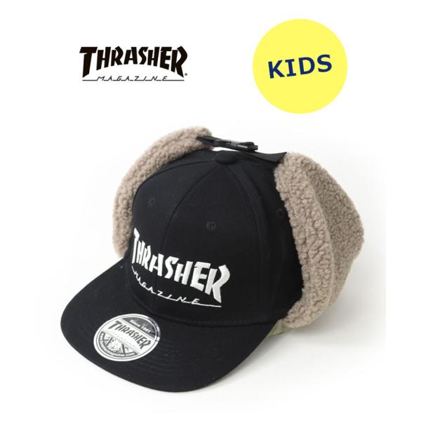 THRASHER スラッシャー キッズ  MAG LOGO ツイルフライトキャップ 24TH-C51...