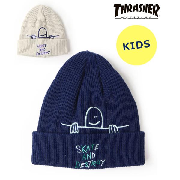 THRASHER スラッシャー キッズ  GONZ SAD 24TH-N50K 子供 帽子 ニット帽...