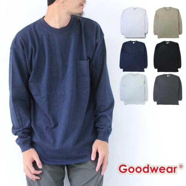 Goodwear グッドウェア USAコットン袖リブBIGポケットロンTシャツ 2W7-5500