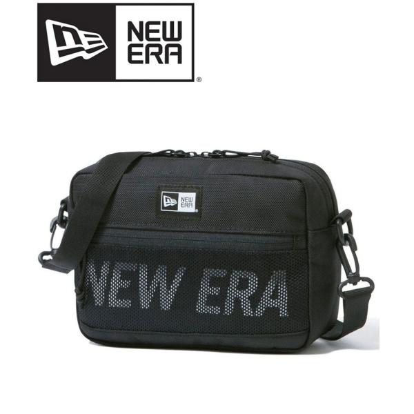 NEW ERA ニューエラ ショルダーポーチ ラージ 2L プリントロゴ ブラック × ホワイト 1...