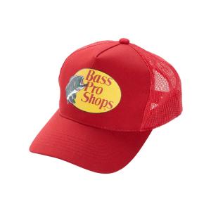 バスプロショップ キャップ 帽子 メンズ レディース メッシュキャップ BASS PRO SHOPS バスプロ ショップス TRUCKER CAP トラッカー キャップ RED｜protocol