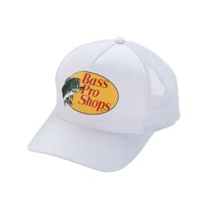 バスプロショップ キャップ 帽子 メンズ レディース メッシュキャップ BASS PRO SHOPS バスプロ ショップス TRUCKER CAP トラッカー キャップ WHITE｜protocol