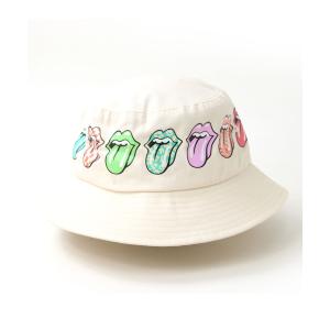 ローリングストーンズ グッズ 帽子 メンズ レディース The Rolling Stones Multi Tongue Pattern Bucket バケットハット｜protocol