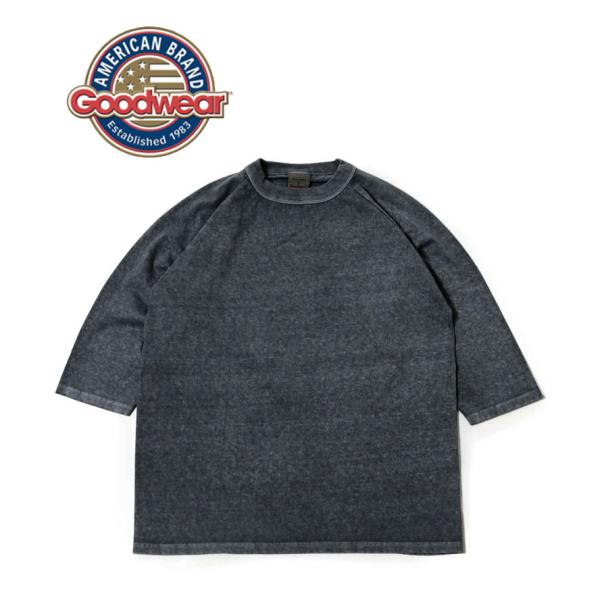 GOODWEAR グッドウェア 3/4 RAGLAN TEE PIGMENT DYE 3/4 ラグラ...