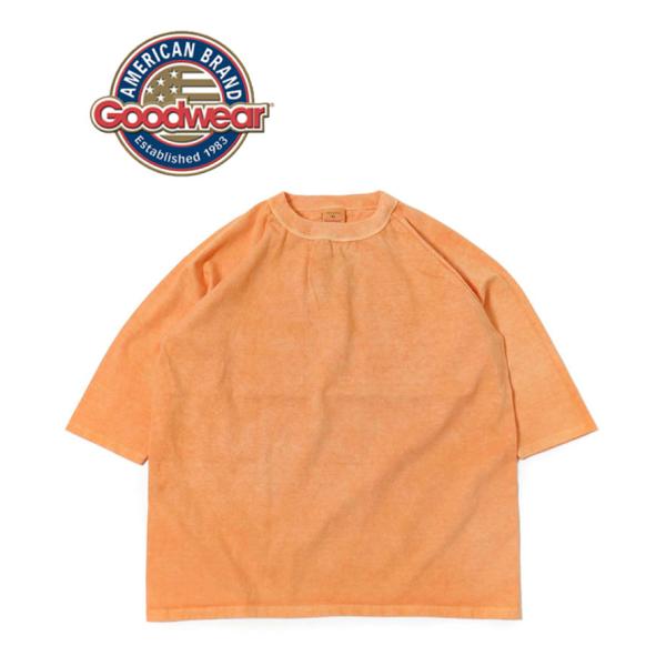 GOODWEAR グッドウェア 3/4 RAGLAN TEE PIGMENT DYE 3/4 ラグラ...