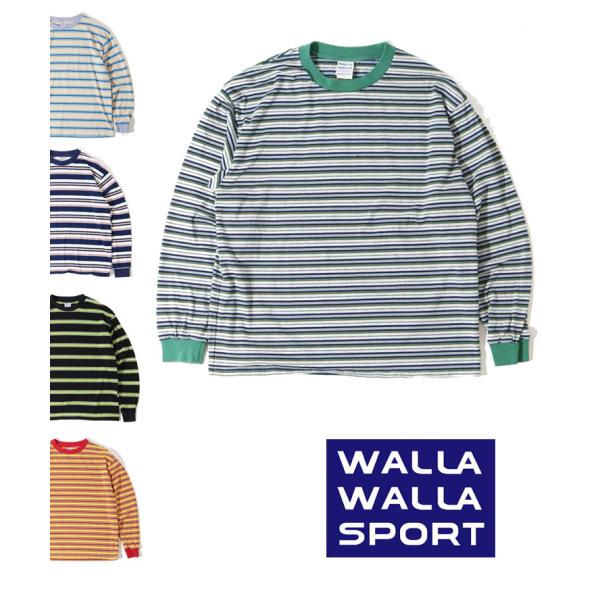 WALLA WALLA SPORT ワラワラスポーツ ロングスリーブストライプTee メンズ レディ...