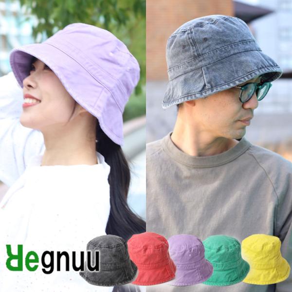 帽子 メンズ バケットハット ウォッシュ加工 バケットハット 深め UV 紫外線 無地 コットン カ...