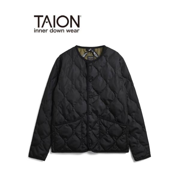 TAION タイオン ミリタリー クルーネック ダウンジャケット TAION-104B2ML 800...