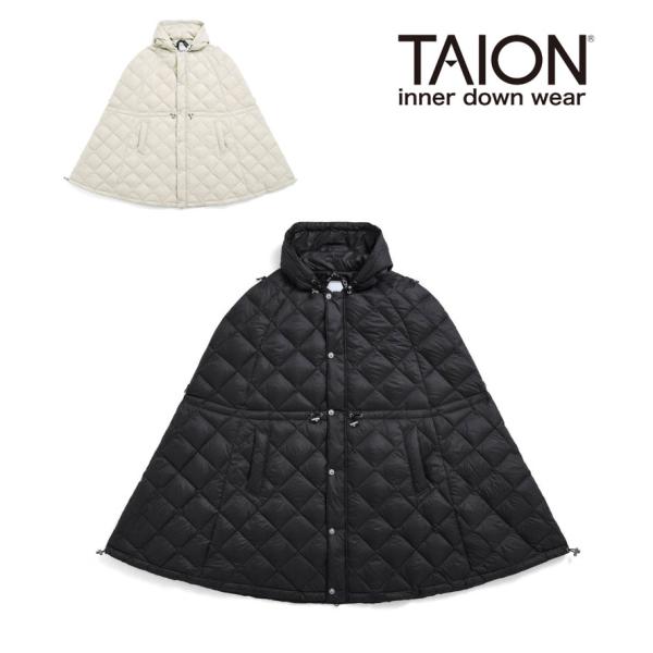 タイオン TAION シティ ダウンケープ TAION-CPCI レディース ポンチョ メンズ ボア...