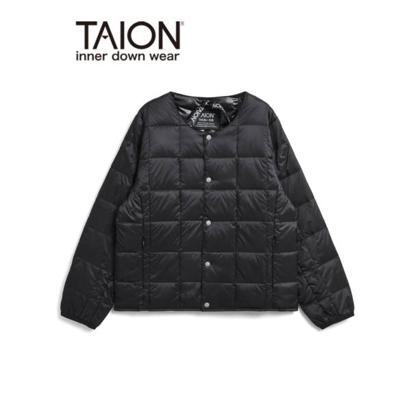 TAION タイオン キッズ ベーシック クルーネックボタン インナーダウンジャケット TAION-...
