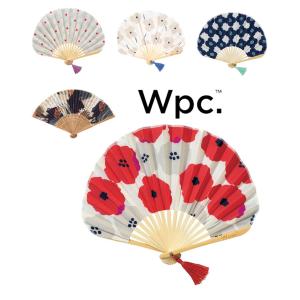爆買 Wpc. ダブリュピーシー 扇子 収納ケース付き ギフトボックス入り 竹骨 テキスタイル柄 タッセル付 おしゃれ かわいい 夏 祭り プレゼント
