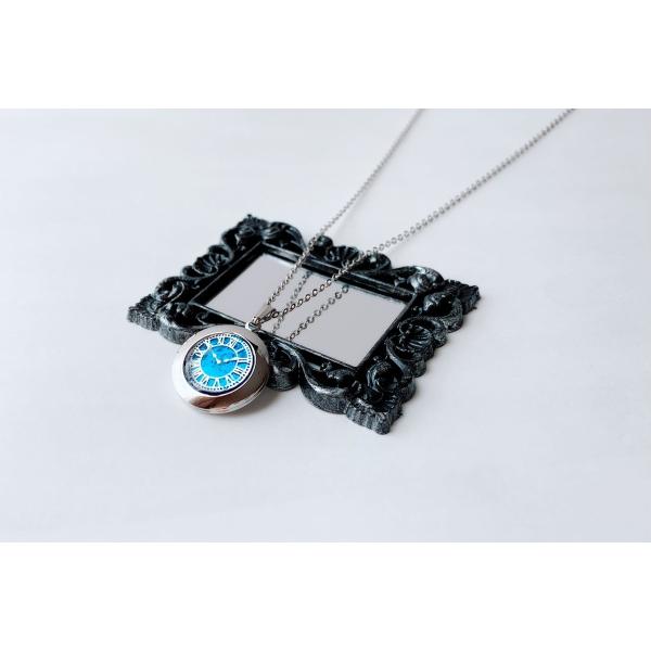 Deep sphere UKstyle ロケットペンダント Atype(シルバー×シアン)