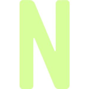 アイマーク 中輝度蓄光カッテイング文字 英字 N AILUMI50-N 1点