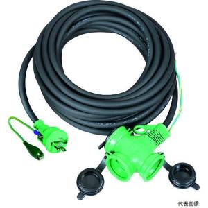 日動工業 日動 リペアポッキン延長コード 屋外型 アース付 20m 極太ソフト電線SVCT2.0