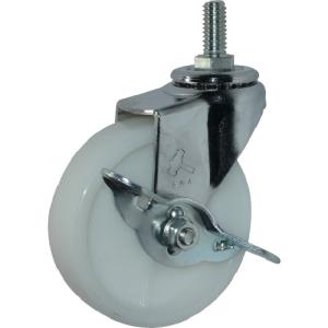 ハンマーキャスター ハンマー ねじ込み旋回式ナイロン車輪 65mm W3/8 ストッパー付